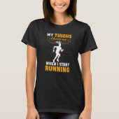 Wanneer ik begin met een half marathon fitnessloop t-shirt (Voorkant)