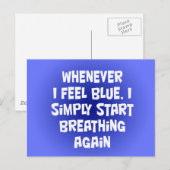 Wanneer ik blauw voel briefkaart (Voorkant / Achterkant)