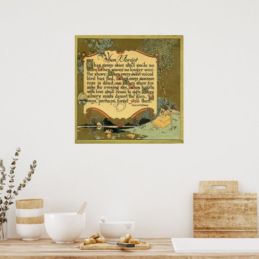 "Wanneer ik het vergeet" Poster (Keuken)