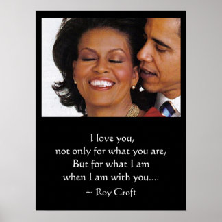 WANNEER IK MET U POSTER, BARACK & MICHELLE OBAMA B POSTER