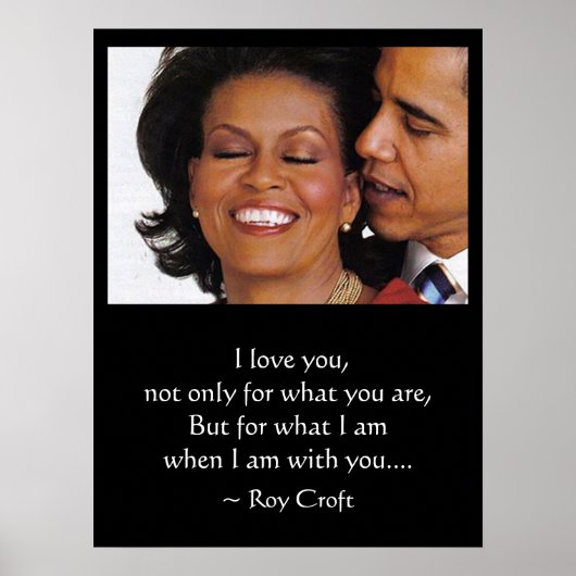 WANNEER IK MET U POSTER, BARACK & MICHELLE OBAMA B POSTER (Voorkant)
