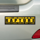 Wanneer ik opgenomen word in de Opname... Bumpersticker (Op auto)