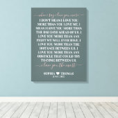 Wanneer ik zeg dat ik meer van je hou huwelijksjub canvas afdruk (Insitu (Houten vloer))