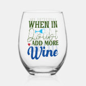 Wanneer in Doub Voeg meer wijn Stemless glas (Achterkant)