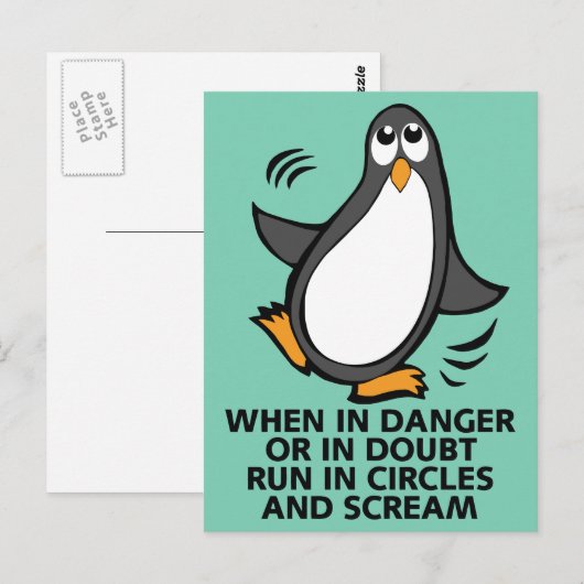 Wanneer in gevaar of in verdubbeling briefkaart (Voorkant / Achterkant)