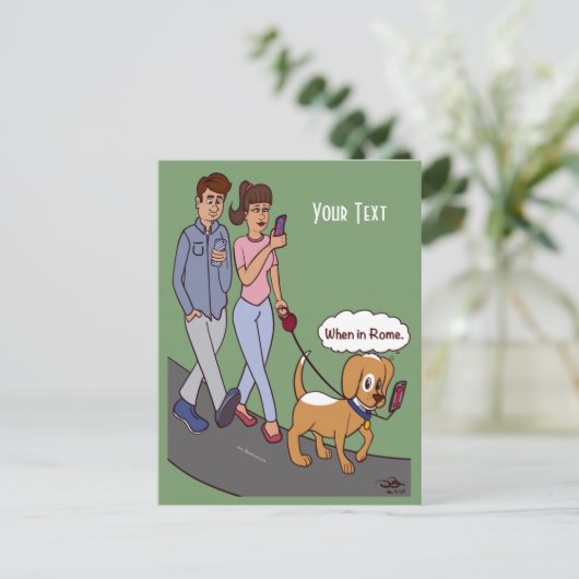 Wanneer in Rome Briefkaart (Staand voorkant)