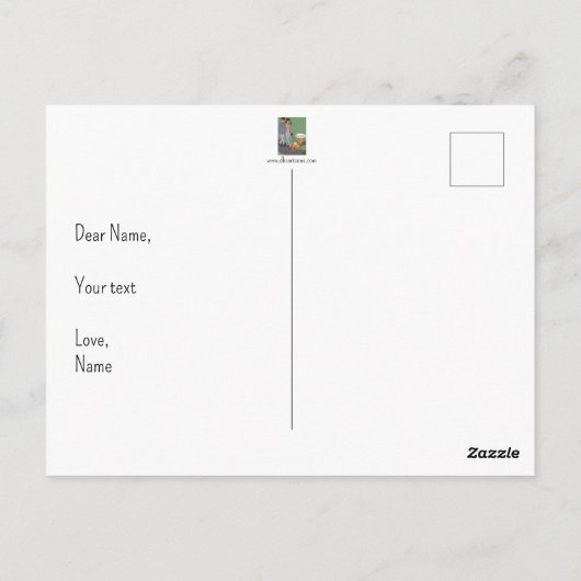 Wanneer in Rome Briefkaart (Achterkant)