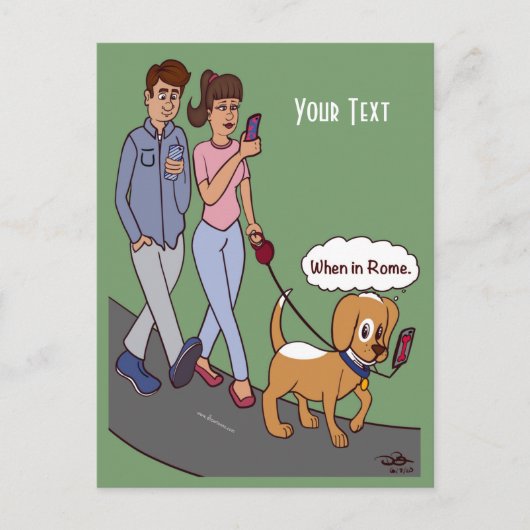 Wanneer in Rome Briefkaart (Voorkant)