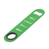 Wanneer in twijfel beer Funny St Patrick Day Green Speed Flessenopener (Achterkant Gekanteld)