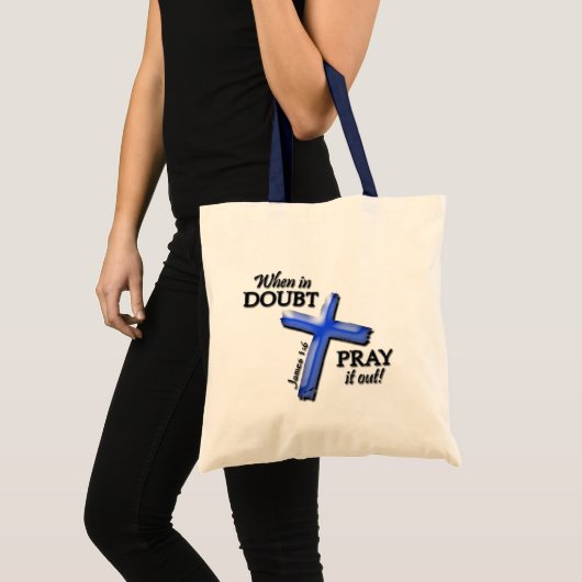 Wanneer in twijfel. . . (Blauw) Tote Bag (Voorkant (product))