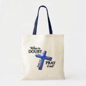 Wanneer in twijfel. . . (Blauw) Tote Bag (Voorkant)