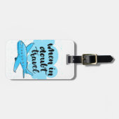 Wanneer in twijfel getrokken reizen bagagelabel (Voorkant horizontaal)