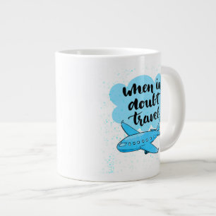 Wanneer in twijfel getrokken reizen grote koffiekop