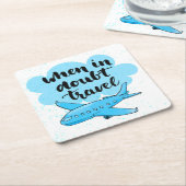 Wanneer in twijfel getrokken reizen kartonnen onderzetters (Schuin)