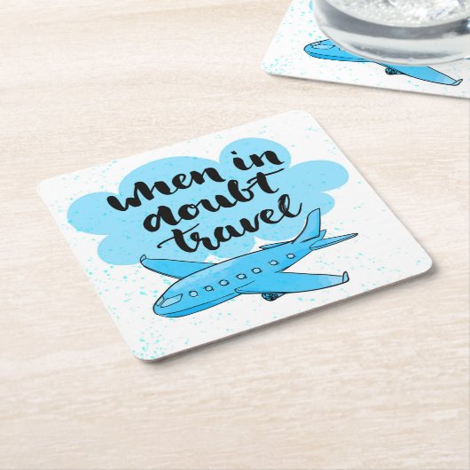 Wanneer in twijfel getrokken reizen kartonnen onderzetters (Schuin)