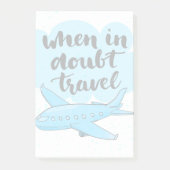 Wanneer in twijfel getrokken reizen post-it® notes (Voorkant)