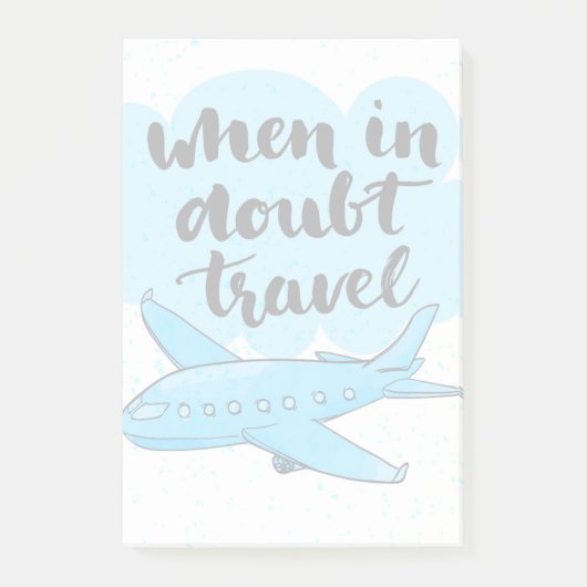 Wanneer in twijfel getrokken reizen post-it® notes (Voorkant)