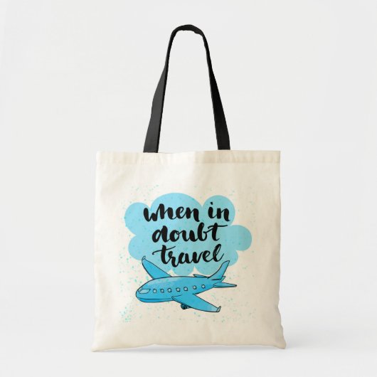 Wanneer in twijfel getrokken reizen tote bag (Voorkant)