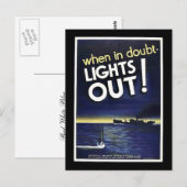 Wanneer in twijfel licht uit! briefkaart (Voorkant / Achterkant)