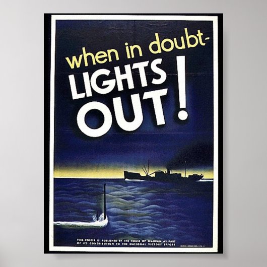 Wanneer in twijfel licht uit! poster (Voorkant)