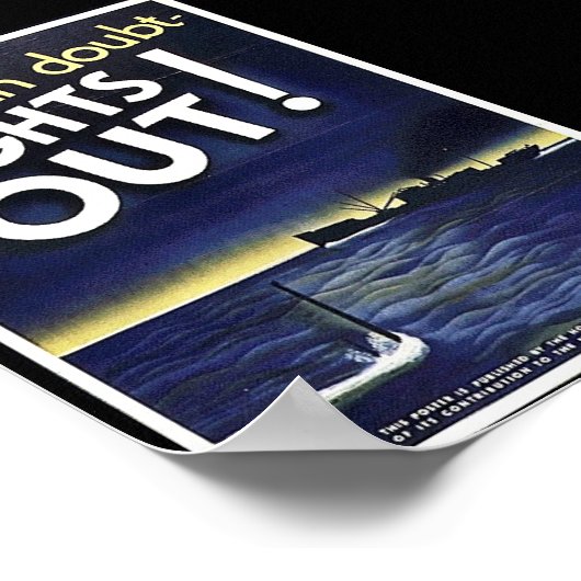 Wanneer in twijfel licht uit! poster (Hoek)