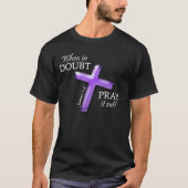 Wanneer in twijfel. . . (Paars) Donker T-shirt (Voorkant)