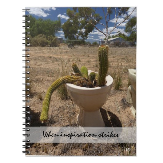 wanneer inspiratie opvalt notitieboek (Voorkant)