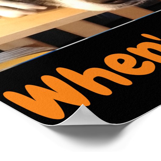 Wanneer is de speeltijd? Knap poster. Poster (Hoek)