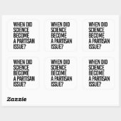 Wanneer is de wetenschap partijdig geworden? vierkante sticker (Vel)