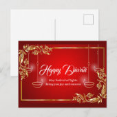 Wanneer is diwali feestdagenkaart (Voorkant / Achterkant)