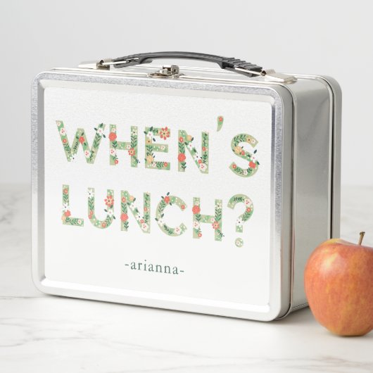 Wanneer is Lunch? | Trendy Foliage Typography Quot (In situ)
