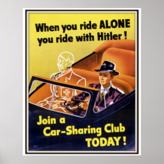 Wanneer je alleen WW II auto's deelt Poster