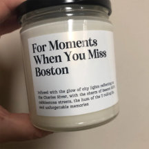 Wanneer je Boston mist Kaarslabel