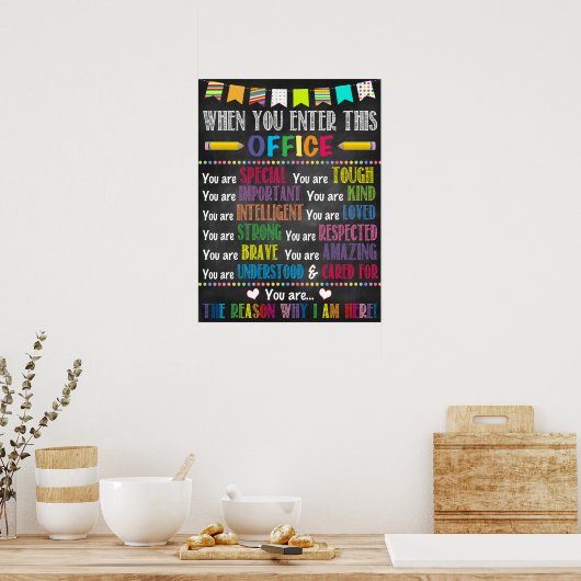 Wanneer je deze schooladviseur van de Kantoor inga Poster (Keuken)