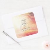 Wanneer je droomt vierkante sticker (Envelop)