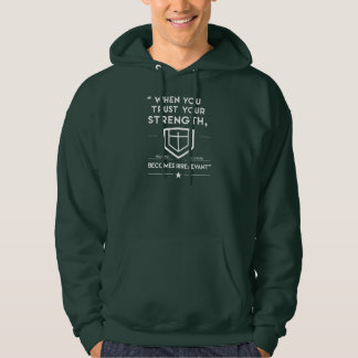 Wanneer je gym motivatie citaat met witte tekst hoodie