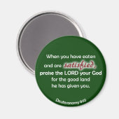 Wanneer je hebt gegeten (donkere achtergrond) magneet (Voorkant / Achterkant)