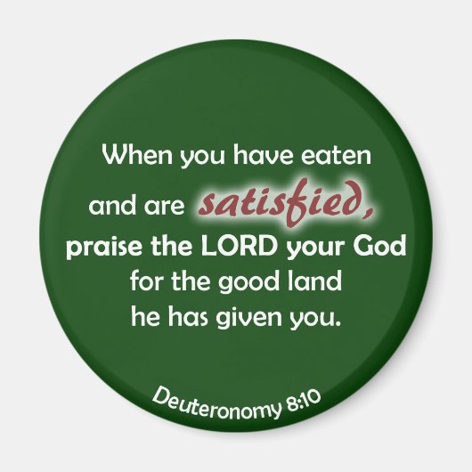 Wanneer je hebt gegeten (donkere achtergrond) magneet (Voorkant)