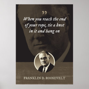 Wanneer je het einde van je touw bereikt, stropdas poster