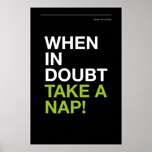 WANNEER JE IN TWIJFEL BENT, NEEM EEN DUTJE – Gezel Poster (Voorkant)