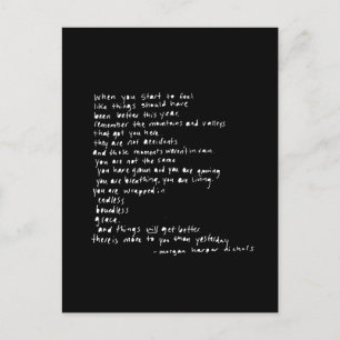 wanneer je je begint te voelen alsof dingen briefkaart