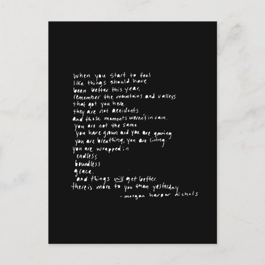 wanneer je je begint te voelen alsof dingen briefkaart (Voorkant)