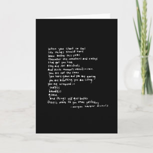 wanneer je je begint te voelen alsof dingen kaart