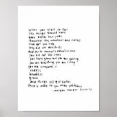 wanneer je je begint te voelen alsof dingen poster (Voorkant)