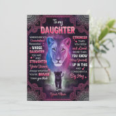 Wanneer je je overweldigd voelt Leeuwenmoeder aan  Feestdagenkaart (Staand voorkant)