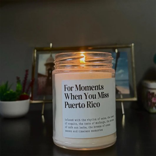 Wanneer je Puerto Rico kaarsenlabel mist Vierkante Sticker