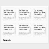 Wanneer je Puerto Rico kaarsenlabel mist Vierkante Sticker (Vel)