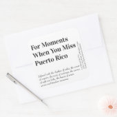 Wanneer je Puerto Rico kaarsenlabel mist Vierkante Sticker (Envelop)
