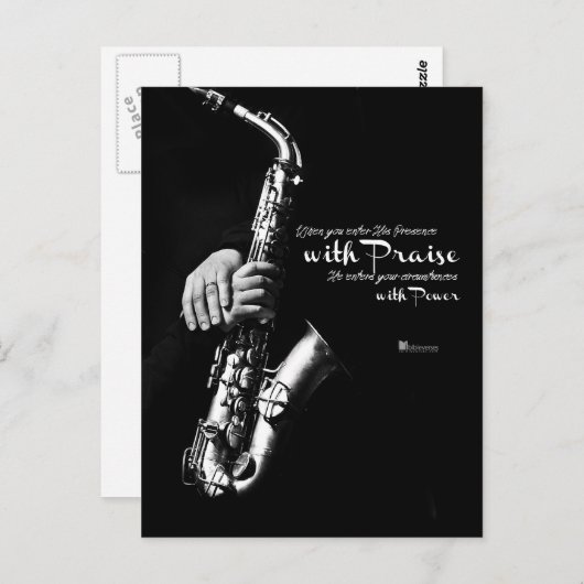 Wanneer je zijn aanwezigheid binnengaat met Paus Briefkaart (Voorkant / Achterkant)