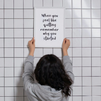 Wanneer je zin hebt om te stoppen met Workout Gym Poster
